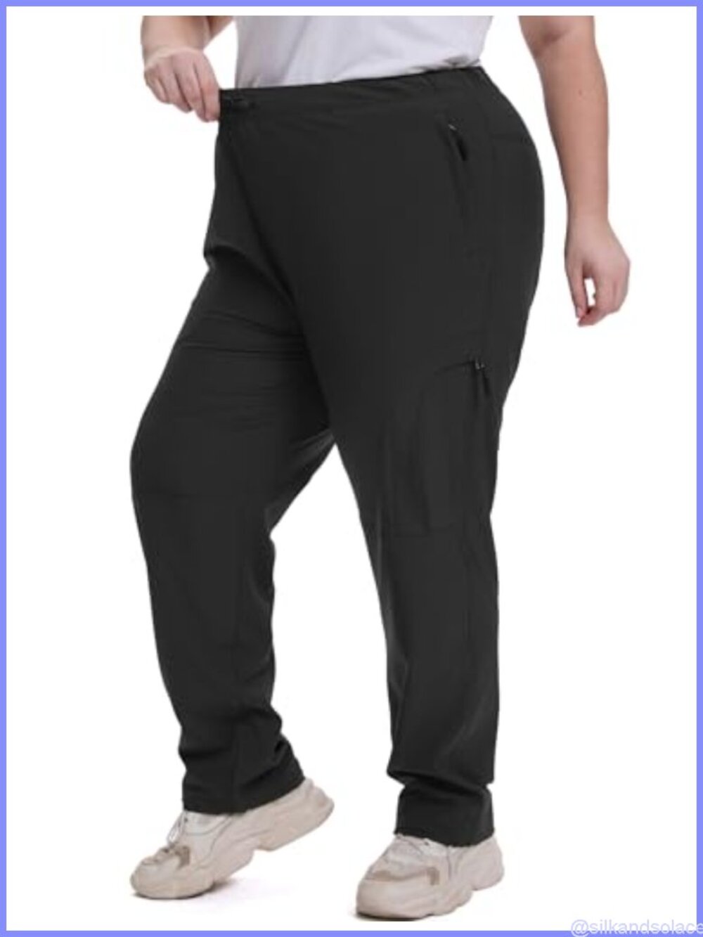 Waterproof Plus Size Hiking Pants Cargo with UPF 50 and Pockets